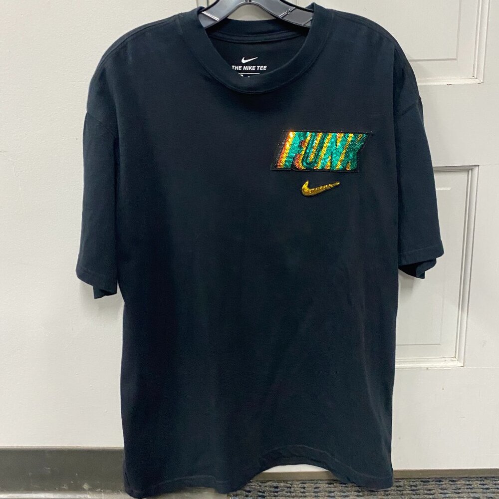 Nike Roswell Rayguns Funk Basketball Sequin Tee – Black – Men’s Medium